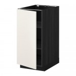 МЕТОД Напольный шкаф с полками - под дерево черный, Веддинге белый, 40x60 см МЕТОД Напольный шкаф с полками - под дерево черный, Веддинге белый, 40x60 см
