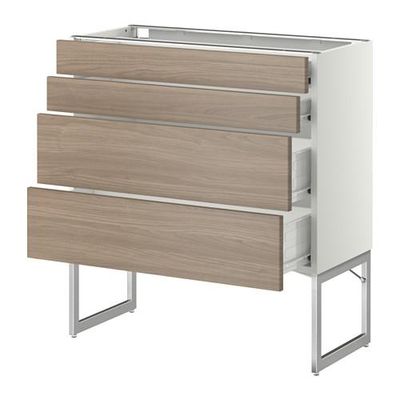 МЕТОД / ФОРВАРА Нплн шк 4 фронт/2 низк/2средн ящ - 80x37x60 см, Брокхульт под грецкий орех светло-серый, белый МЕТОД / ФОРВАРА Нплн шк 4 фронт/2 низк/2средн ящ - 80x37x60 см, Брокхульт под грецкий орех светло-серый, белый