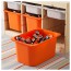ТРУФАСТ Комбинация д/хранения+контейнерами - светлая беленая сосна белый/оранжевый