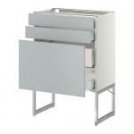 МЕТОД / МАКСИМЕРА Напольн шкаф 3фронт пнл/2низ/2ср ящ - 60x37x60 см, Веддинге белый, белый МЕТОД / МАКСИМЕРА Напольн шкаф 3фронт пнл/2низ/2ср ящ - 60x37x60 см, Веддинге белый, белый