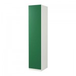 ПАКС Гардероб с 1 дверью - Танем зеленый, белый, 50x38x236 см, стандартные петли