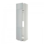 МЕТОД Выс шкаф для хол/мороз с 3 дверями - 60x60x240 см, Веддинге серый, белый