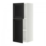 МЕТОД Навесной шкаф с полками/2дверцы - 40x100 см, Лаксарби черно-коричневый, белый МЕТОД Навесной шкаф с полками/2дверцы - 40x100 см, Лаксарби черно-коричневый, белый