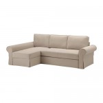 БАККАБРУ Диван-кровать с козеткой - Хильте бежевый, Хильте бежевый