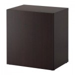 БЕСТО Стеллаж с дверью - черно-коричневый БЕСТО Стеллаж с дверью - черно-коричневый