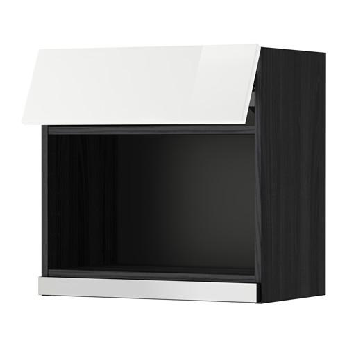 METOD навесной шкаф для СВЧ-печи черный/Рингульт белый 60x60 см