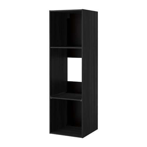 МЕТОД Каркас высокого шкафа д/духов/холод - под дерево черный, 60x60x200 см