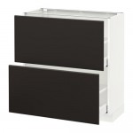 МЕТОД / МАКСИМЕРА Напольный шкаф с 2 ящиками - белый, Кунгсбакка антрацит, 80x37 см МЕТОД / МАКСИМЕРА Напольный шкаф с 2 ящиками - белый, Кунгсбакка антрацит, 80x37 см
