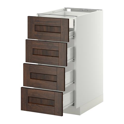 МЕТОД / ФОРВАРА Нплн шк 4фрнт/2нзк/3срд ящ - 40x60 см, Эдсерум под дерево коричневый, белый МЕТОД / ФОРВАРА Нплн шк 4фрнт/2нзк/3срд ящ - 40x60 см, Эдсерум под дерево коричневый, белый