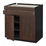 МЕТОД / ФОРВАРА Напольный шкаф/2дверцы/2ящика - Эдсерум под дерево коричневый, под дерево черный МЕТОД / ФОРВАРА Напольный шкаф/2дверцы/2ящика - Эдсерум под дерево коричневый, под дерево черный