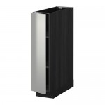 МЕТОД Напольный шкаф с полками - под дерево черный, Гревста нержавеющ сталь, 20x60 см МЕТОД Напольный шкаф с полками - под дерево черный, Гревста нержавеющ сталь, 20x60 см