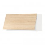 МЕТОД Горизонтальный навесной шкаф - белый, Аскерсунд под светлый ясень, 80x40 см