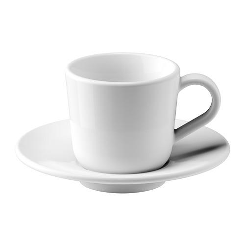 IKEA 365+ чашка для кофе эспрессо с блюдцем белый