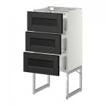 МЕТОД / ФОРВАРА Нплн шк 3 фрнт/3 средн ящика - 40x37x60 см, Лаксарби черно-коричневый, белый МЕТОД / ФОРВАРА Нплн шк 3 фрнт/3 средн ящика - 40x37x60 см, Лаксарби черно-коричневый, белый