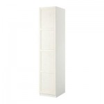 ПАКС Гардероб с 1 дверью - Хемнэс белая морилка, белый, 50x60x236 см, плавно закрывающиеся петли