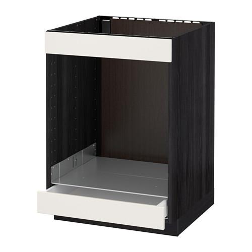 МЕТОД / МАКСИМЕРА Напол шк д/вароч панели+духовки/ящ - под дерево черный, Веддинге белый МЕТОД / МАКСИМЕРА Напол шк д/вароч панели+духовки/ящ - под дерево черный, Веддинге белый