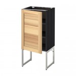 МЕТОД Напольный шкаф с полками - под дерево черный, Торхэмн естественный ясень, 40x37x60 см МЕТОД Напольный шкаф с полками - под дерево черный, Торхэмн естественный ясень, 40x37x60 см