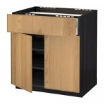 МЕТОД / МАКСИМЕРА Нплн шк д/врч пнл/ящ/плк/2дв - под дерево черный, Экестад дуб, 80x60 см МЕТОД / МАКСИМЕРА Нплн шк д/врч пнл/ящ/плк/2дв - под дерево черный, Экестад дуб, 80x60 см
