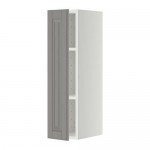 МЕТОД Шкаф навесной с полкой - белый, Будбин серый, 20x80 см МЕТОД Шкаф навесной с полкой - белый, Будбин серый, 20x80 см