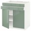 МЕТОД / ФОРВАРА Нап шк д/вар панели/2ящ/2фасада/1ящ - белый, Калларп глянцевый светло-зеленый