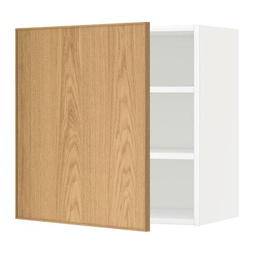 МЕТОД Шкаф навесной с полкой - белый, Экестад дуб, 60x60 см МЕТОД Шкаф навесной с полкой - белый, Экестад дуб, 60x60 см