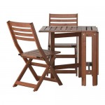 ЭПЛАРО Стол+2 складных стула,д/сада - Эпларо коричневая морилка