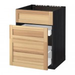 МЕТОД / МАКСИМЕРА Напольн шк п-мойку+3фрнт пнл/2ящ - под дерево черный, Торхэмн естественный ясень, 60x60 см МЕТОД / МАКСИМЕРА Напольн шк п-мойку+3фрнт пнл/2ящ - под дерево черный, Торхэмн естественный ясень, 60x60 см