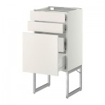 МЕТОД / ФОРВАРА Напольн шкаф 3фронт пнл/2низ/2ср ящ - 40x37x60 см, Веддинге белый, белый