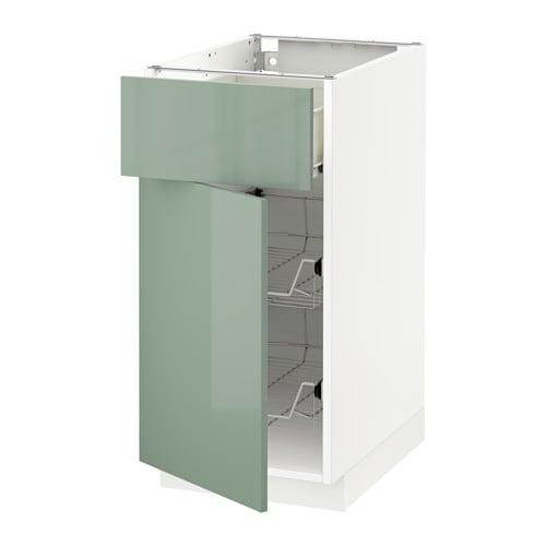 МЕТОД / ФОРВАРА Напольн шкаф с пров корз/ящ/дверью - белый, Калларп глянцевый светло-зеленый, 40x60 см МЕТОД / ФОРВАРА Напольн шкаф с пров корз/ящ/дверью - белый, Калларп глянцевый светло-зеленый, 40x60 см
