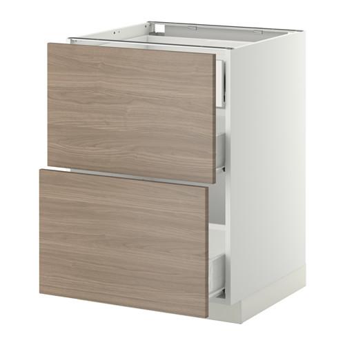 МЕТОД / ФОРВАРА Наполн шк 2 фрнт/3 средн ящ - белый, Брокхульт под грецкий орех светло-серый, 60x60 см МЕТОД / ФОРВАРА Наполн шк 2 фрнт/3 средн ящ - белый, Брокхульт под грецкий орех светло-серый, 60x60 см