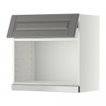 METOD навесной шкаф для СВЧ-печи белый/Будбин серый 60x60 см