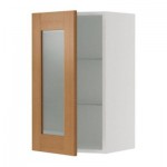 ФАКТУМ Навесной шкаф со стеклянной дверью - Эдель бук, 30x70 см