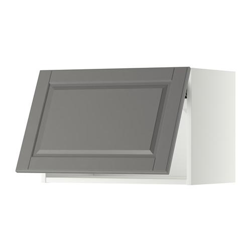 МЕТОД Горизонтальный навесной шкаф - белый, Будбин серый, 60x40 см