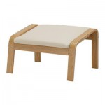 ПОЭНГ Табурет для ног - Бумстад бежевый, дубовый шпон