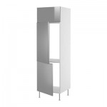 ФАКТУМ Выс шкаф для хол/мороз с 3 дверями - Рубрик нержавеющ сталь, 60x211 см