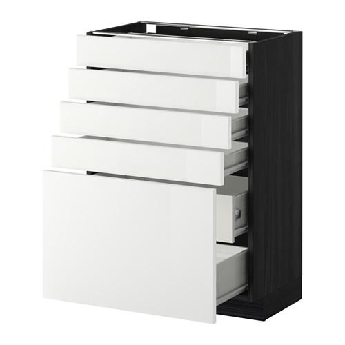 МЕТОД / ФОРВАРА Нплн шк 5фронт/4нзк/2срд ящ - под дерево черный, Рингульт глянцевый белый, 60x37 см МЕТОД / ФОРВАРА Нплн шк 5фронт/4нзк/2срд ящ - под дерево черный, Рингульт глянцевый белый, 60x37 см