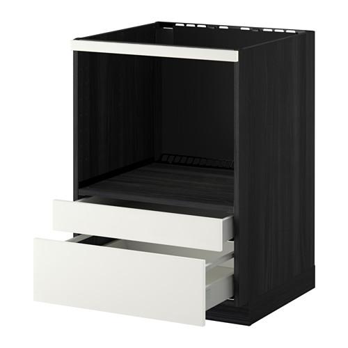 МЕТОД / МАКСИМЕРА Напольн шк д/комб СВЧ/ящики - под дерево черный, Хэггеби белый МЕТОД / МАКСИМЕРА Напольн шк д/комб СВЧ/ящики - под дерево черный, Хэггеби белый
