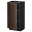 МЕТОД Напольный шкаф с полками - под дерево черный, Эдсерум под дерево коричневый, 40x37 см