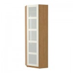 ПАКС Гардероб угловой - Бергсбу матовое стекло/белый, 73/73x236 см