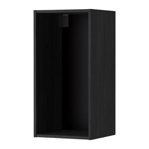 МЕТОД Каркас навесного шкафа - под дерево черный, 40x37x80 см