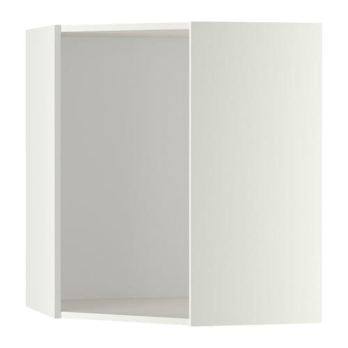 МЕТОД Каркас навесного углового шкафа - белый, 68x68x80 см