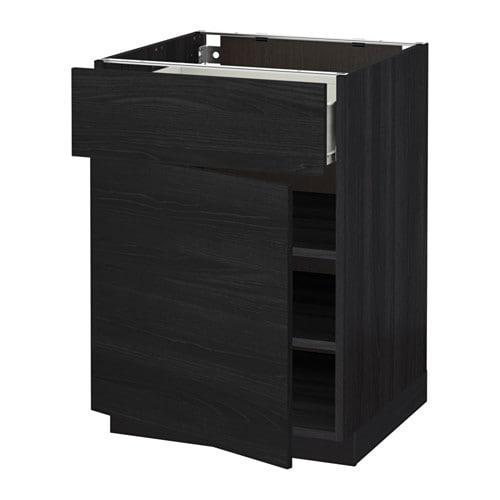 МЕТОД / ФОРВАРА Напольный шкаф с ящиком/дверью - под дерево черный, Тингсрид под дерево черный, 60x60 см МЕТОД / ФОРВАРА Напольный шкаф с ящиком/дверью - под дерево черный, Тингсрид под дерево черный, 60x60 см