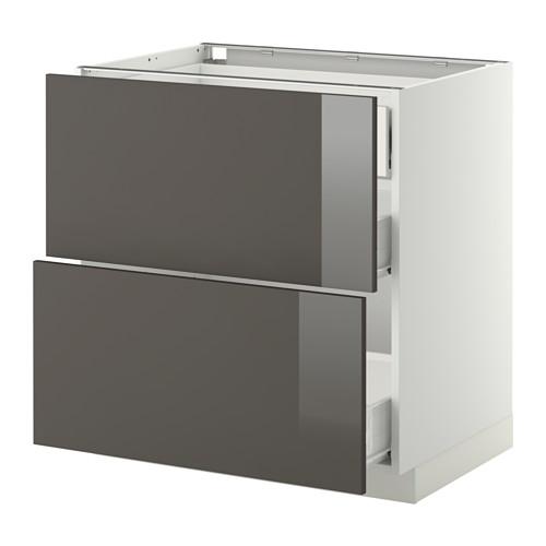 МЕТОД / ФОРВАРА Наполн шк 2 фрнт/3 средн ящ - белый, Рингульт глянцевый серый, 80x60 см МЕТОД / ФОРВАРА Наполн шк 2 фрнт/3 средн ящ - белый, Рингульт глянцевый серый, 80x60 см