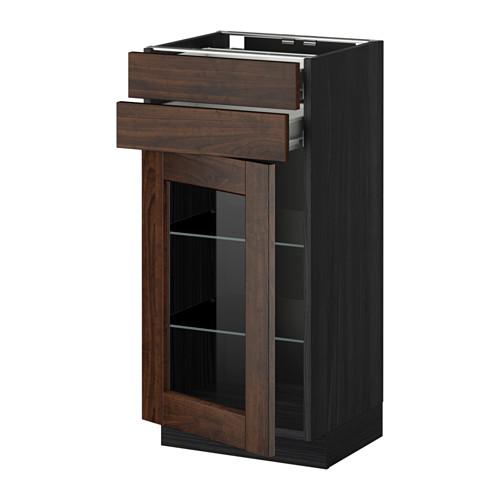 МЕТОД / ФОРВАРА Напольн шк/2 ящ/2 сткл дврц - под дерево черный, Эдсерум под дерево коричневый МЕТОД / ФОРВАРА Напольн шк/2 ящ/2 сткл дврц - под дерево черный, Эдсерум под дерево коричневый