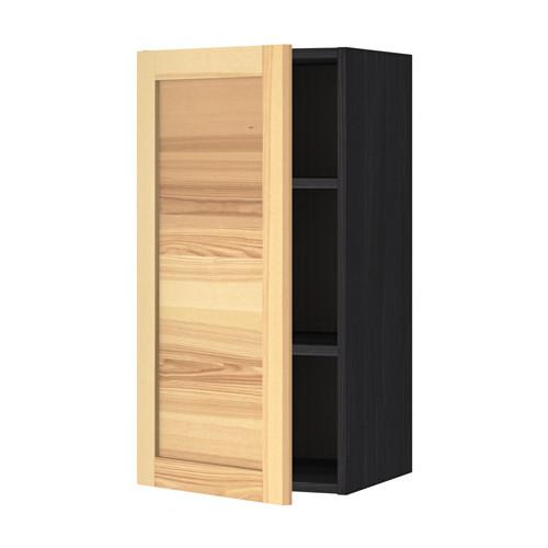 МЕТОД Шкаф навесной с полкой - под дерево черный, Торхэмн естественный ясень, 40x80 см МЕТОД Шкаф навесной с полкой - под дерево черный, Торхэмн естественный ясень, 40x80 см