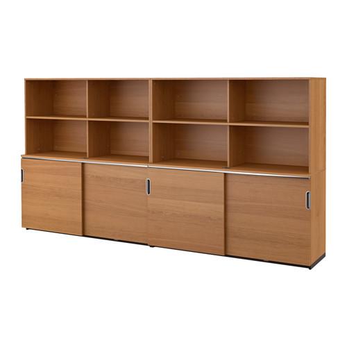 ГАЛАНТ Комбинация для хран с раздв дверц - дубовый шпон