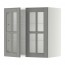 METOD навесной шкаф с полками/2 стекл дв белый/Будбин серый 60x38.9x60 cm