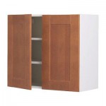 ФАКТУМ Навесной шкаф с 2 дверями - Эдель классический коричневый, 80x70 см