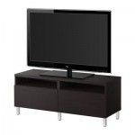 БЕСТО Тумба д/ТВ с ящиками - черно-коричневый