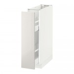 МЕТОД Напол шкаф/выдв внутр элем - белый, Рингульт глянцевый светло-серый МЕТОД Напол шкаф/выдв внутр элем - белый, Рингульт глянцевый светло-серый